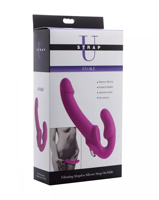 Vibrating Strapless Silicone Strap-on Dildo