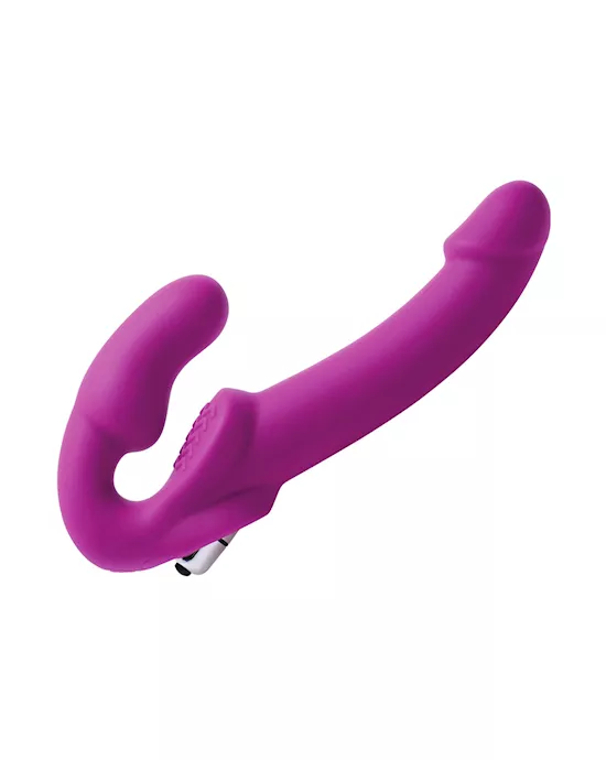 VibratingStraplessSiliconeStrap-onDildo