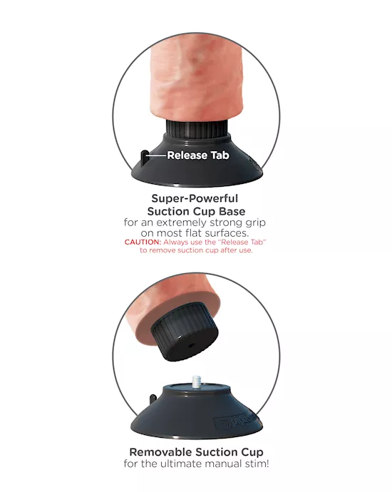 King Cock 7 Inch Vibrating Suction Cup Dildo