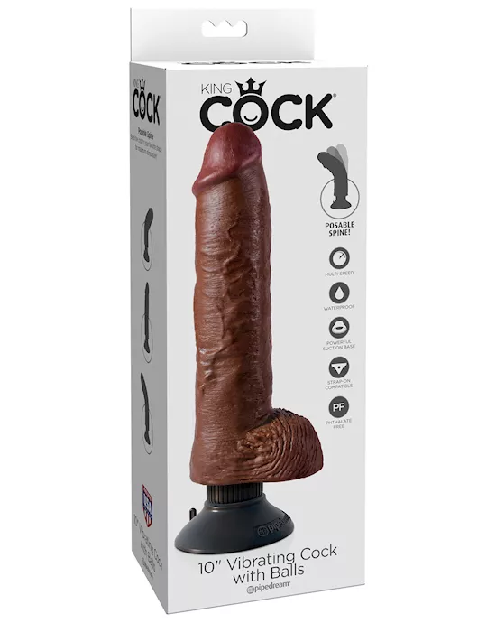 King Cock Vibrating Dildo With Balls