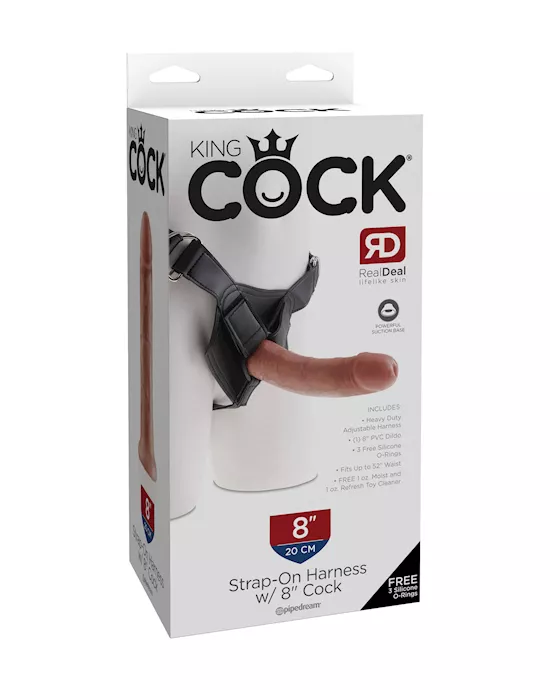 King Cock  Strap-on Harness With 8 Inch Dildo