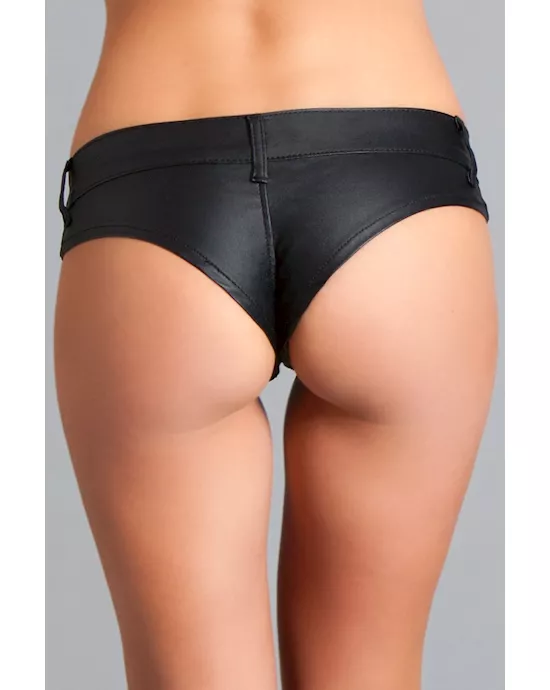 Low Waist Mini Denim Stretch Shorts