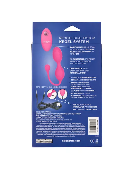 Remote Dual Silicone Motor Kegel System