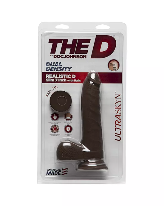 The Ultraskyn Realistic Slim Dildo With Balls