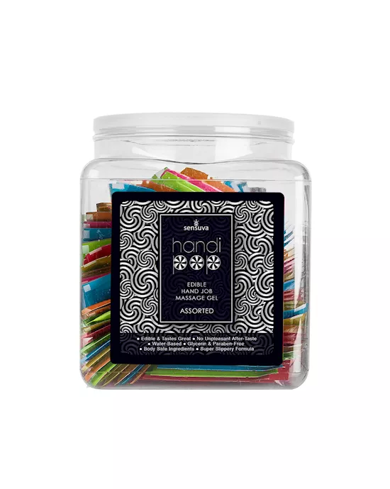 HandipopHandJobMassageGelAssortedFlavor100PieceSingleUseP
