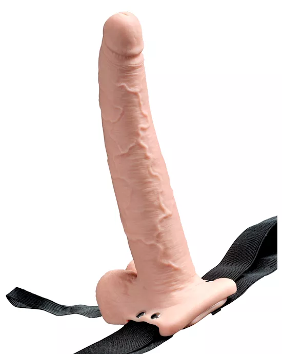 Fetish Fantasy 9 Inch Hollow Rechargeable Strap-on With Balls