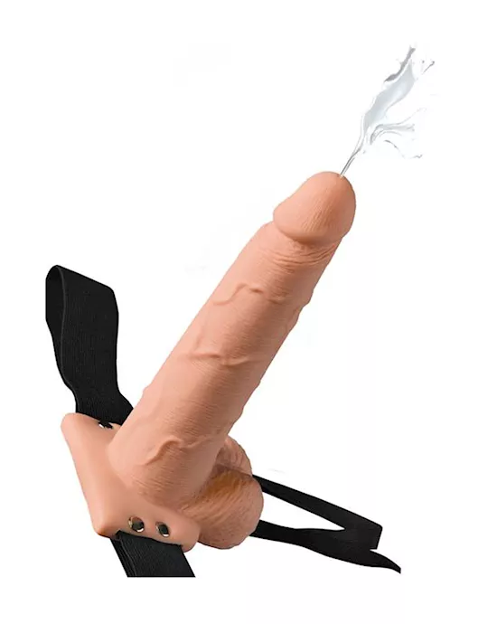 FetishFantasy75inHollowSquirtingStrap-OnwithBallsFlesh