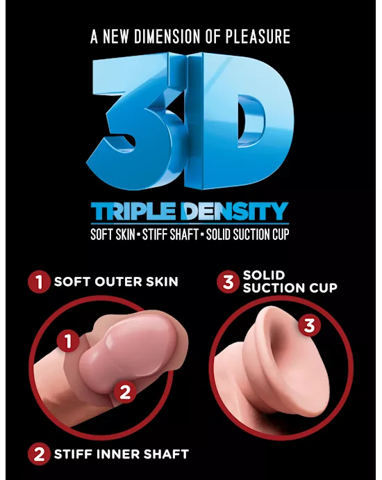 Triple Density 6.5 Inch Cock With Balls