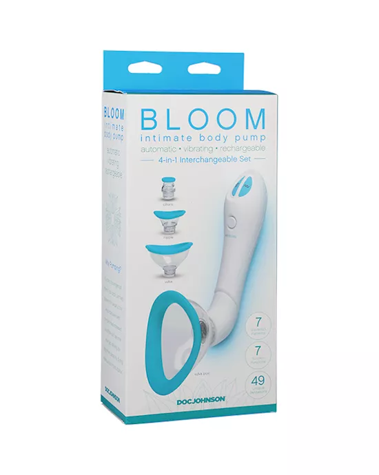Bloom-intimate Body Pump Vibrator - 4-in-1 Interchangeable Set