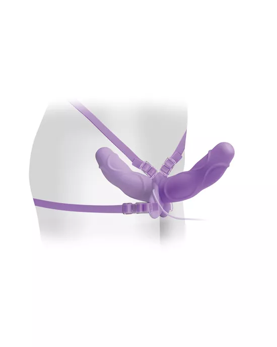 Fetish Fantasy Elite Vibrating Double Delight Strap-on