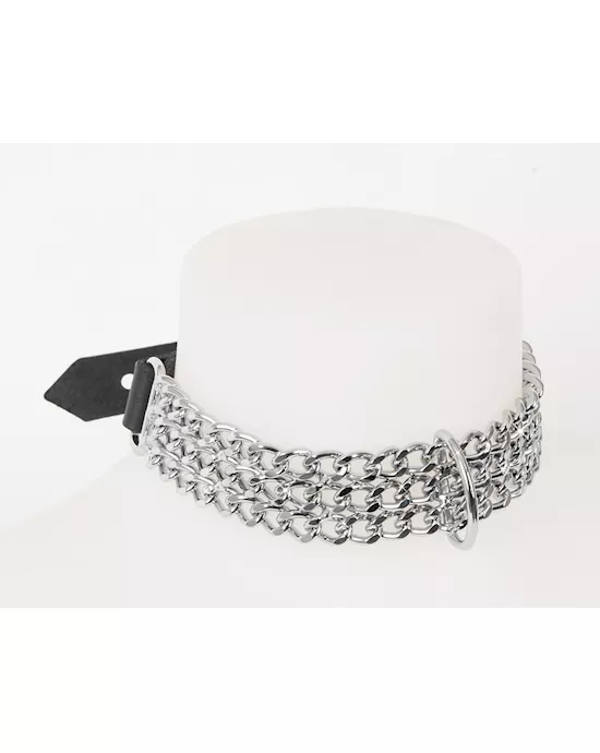 Leder Halsfessel Kette