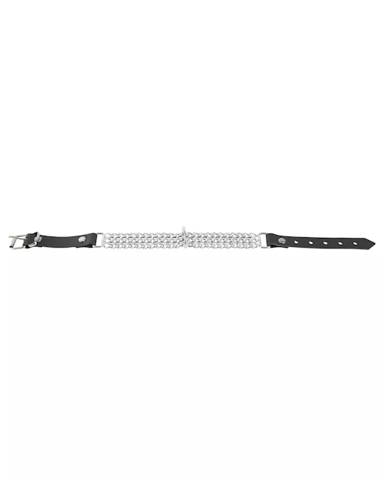 Leder Halsfessel Kette