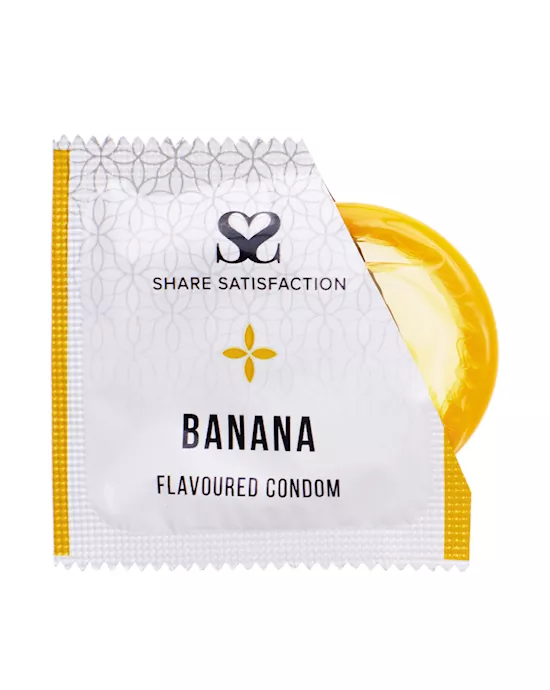 Share Satisfaction Banana Flavoured Condoms - 12 Pack