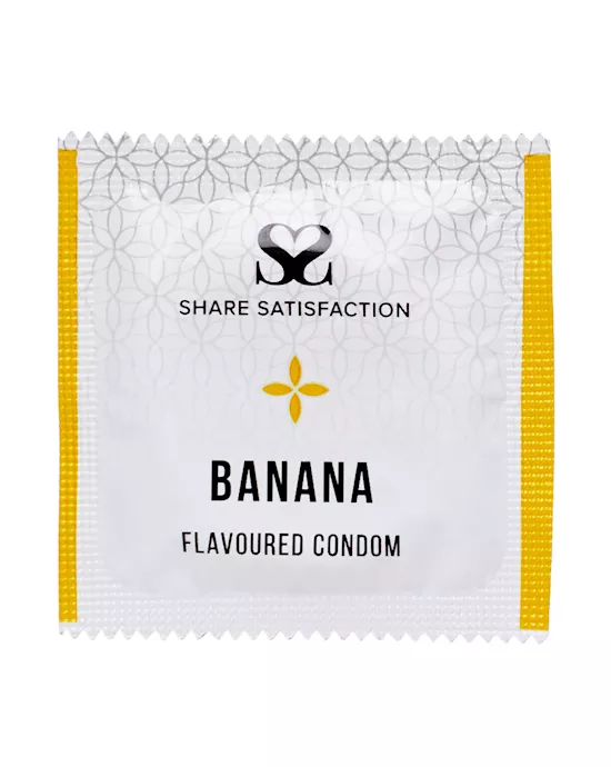 Share Satisfaction Banana Flavoured Condoms - 100 Bulk Pack