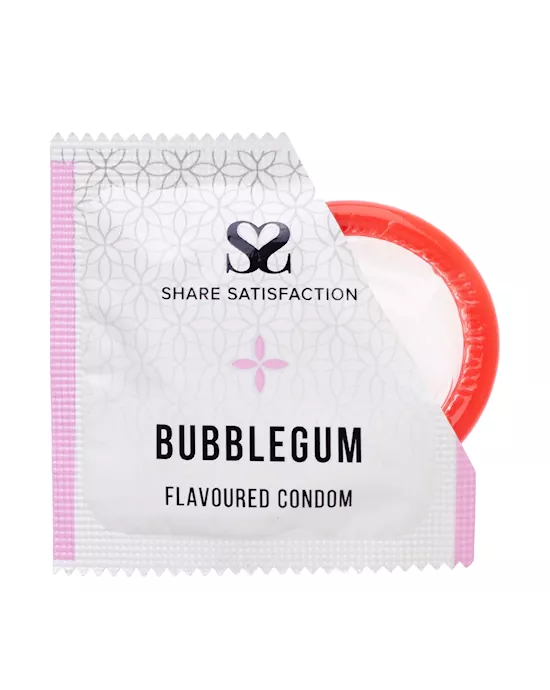 Share Satisfaction Bubblegum Flavoured Condoms - 100 Bulk Pack