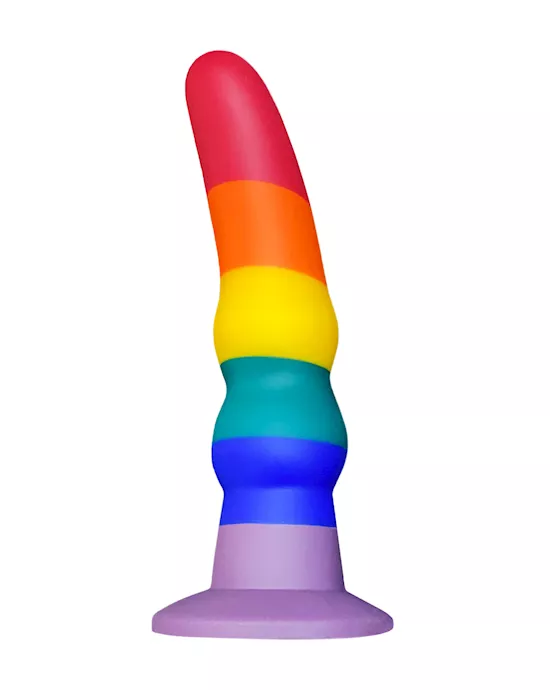 NoodColours-RainbowRippledDildo