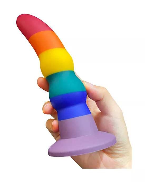 Nood Colours Rainbow Rippled Dildo