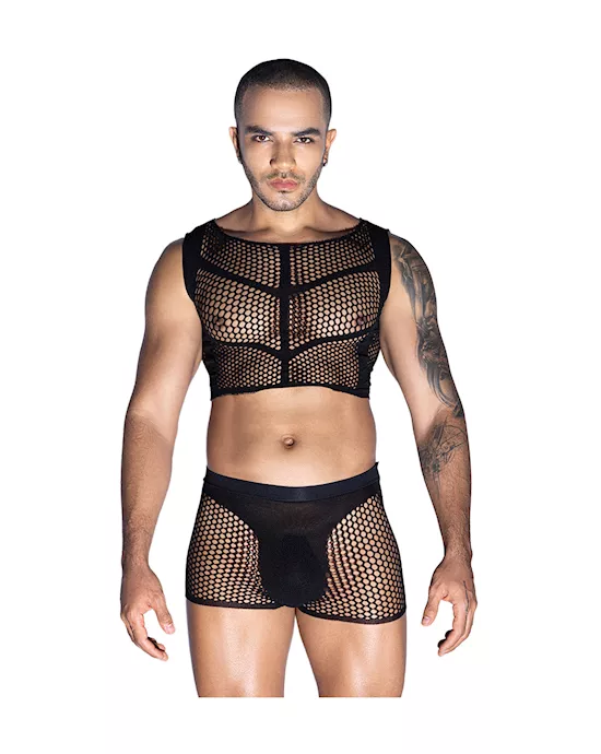 MenTopsAndPantsSexyFishnetBodystocking