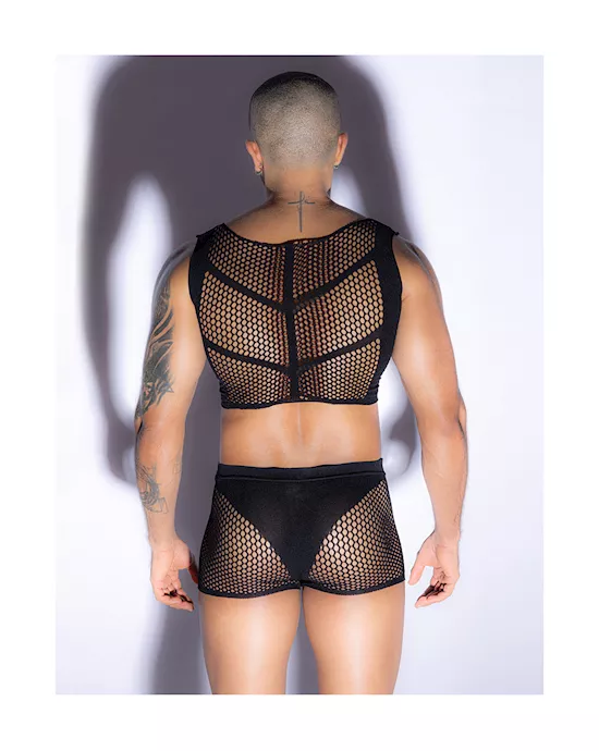 Leaf Top And Boxer Body Stocking