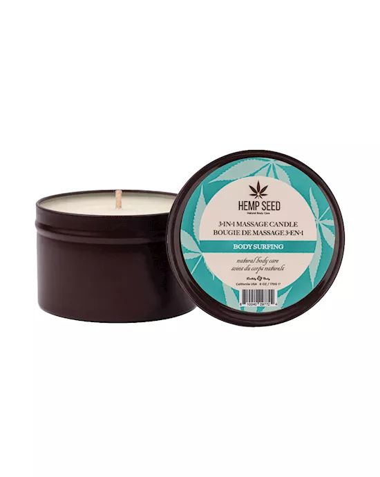 HempSeed3-In-1MassageCandle-BodySurfingAquaticNotesMagnoliaSolarFloralsScented-170g