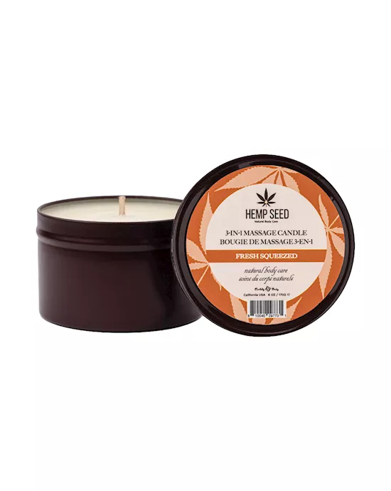 HempSeed3-In-1MassageCandle-FreshSqueezedBitterOrangeJuicyPeachMuskScented-170g