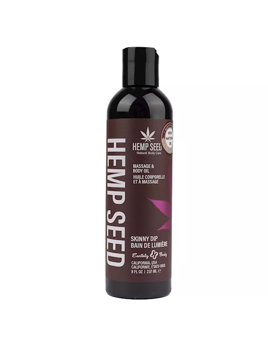 HempSeedMassageBodyOil-SkinnyDipVanillaFairyFlossScented-237mlBottle