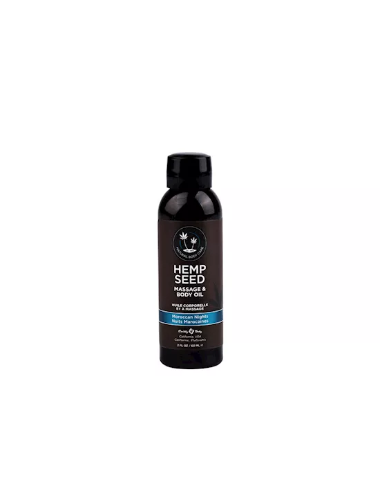 HempSeedMassageBodyOil-MoroccanNightsEarthySpicy-SensualScented-59mlBottle