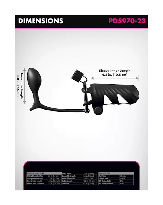 Fantasy C-ringz Remote-controlled Vibrating Cock Blocker With Ass-gasm Plug
