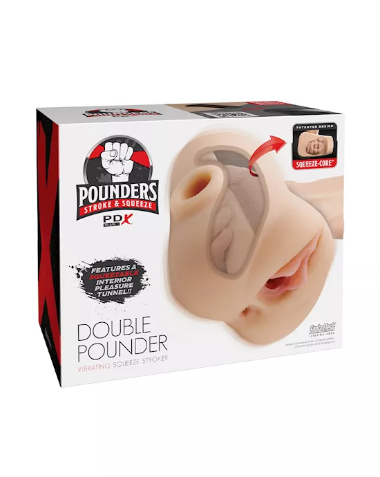 Pdx Plus Double Pounder Vibrating Squeeze Stroker