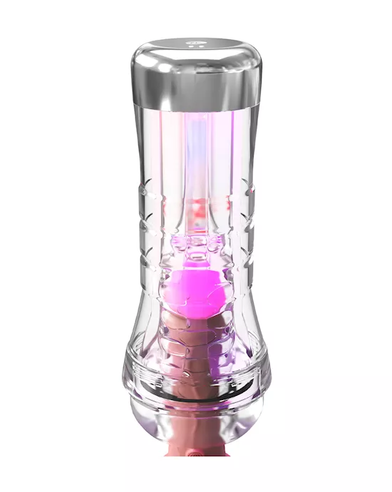 Pdx Elite Viewtube Xxl See-thru Ez-grip Led Stroker