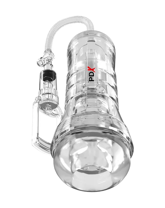 PDXEliteViewTubeVacXXLPumpSee-ThruEZ-GripPumpStroker-Clear
