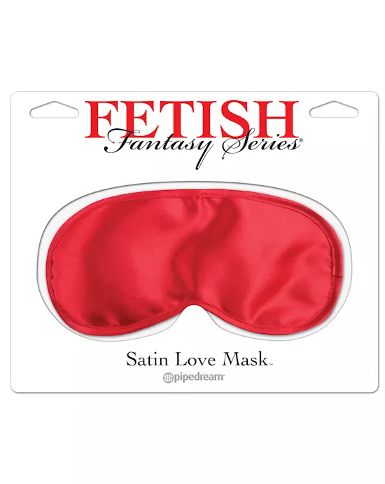 Satin Love Mask Red