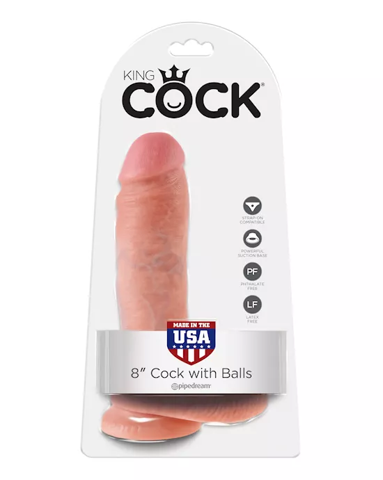 King Cock Suction Cup Dildo with Balls