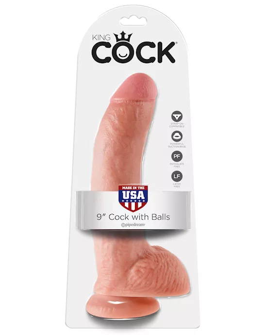 King Cock Suction Cup Dildo with Balls