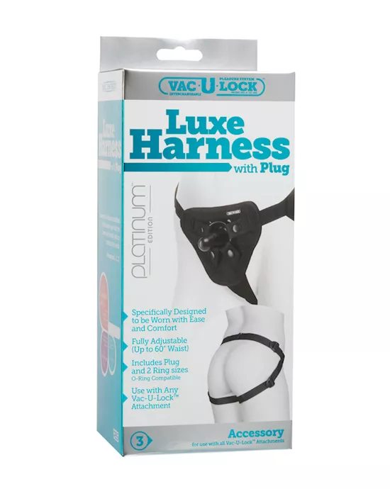 Vac-U-Lock Platinum Luxe Harness With Plug