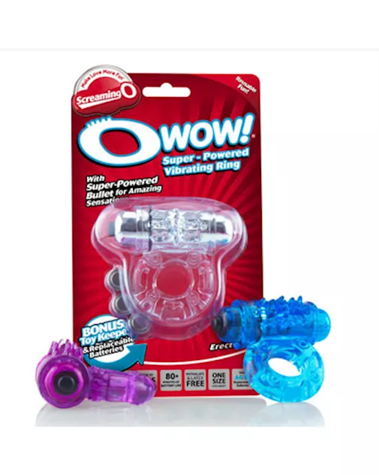 O Wow Vibrating Cock Ring by Screaming O