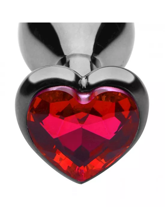 Crimson Tied Scarlet Heart Jewel Anal Plug