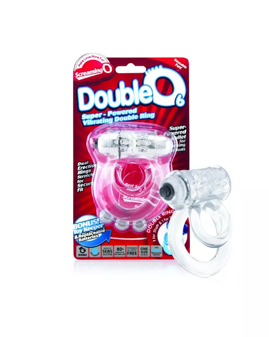 DoubleO 6 Vibrating Double Cock Ring