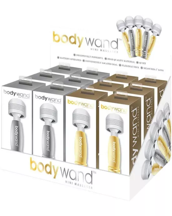 Bodywand Mini Silver/Gold 12 Piece Display
