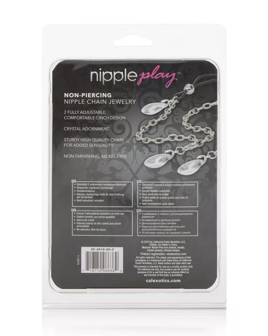 Nipple Play Non-Piercing Nipple Chain Jewelry Crystal