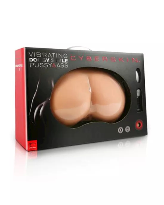 CyberSkin Doggy Style Vibrating Pussy & Ass