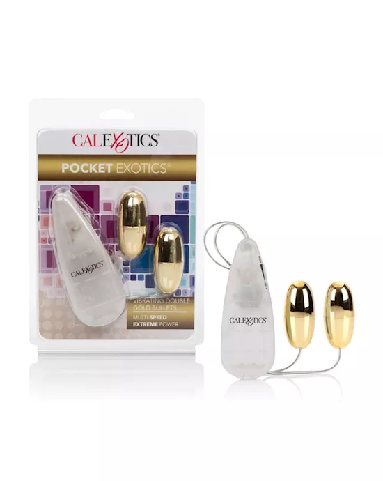 Pocket Exotics Vibrating Double Gold Bullets