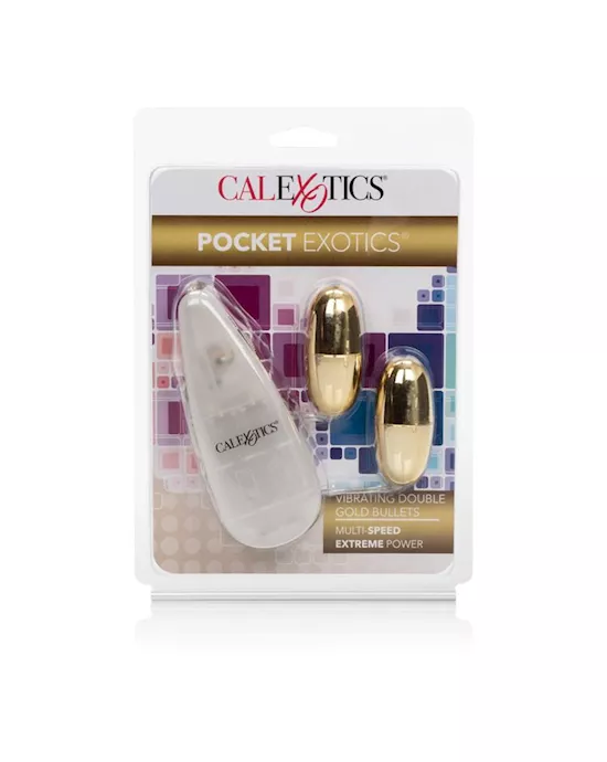 Pocket Exotics Vibrating Double Gold Bullets