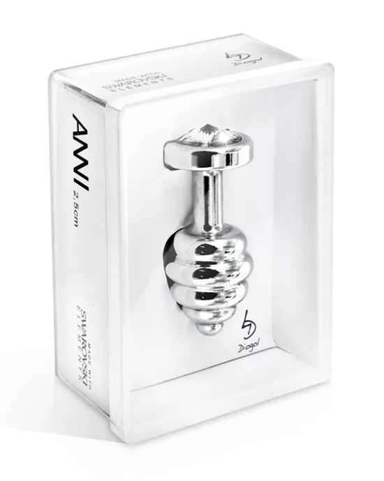 Diogol Ano Butt Plug Ribbed  Plated 30 mm