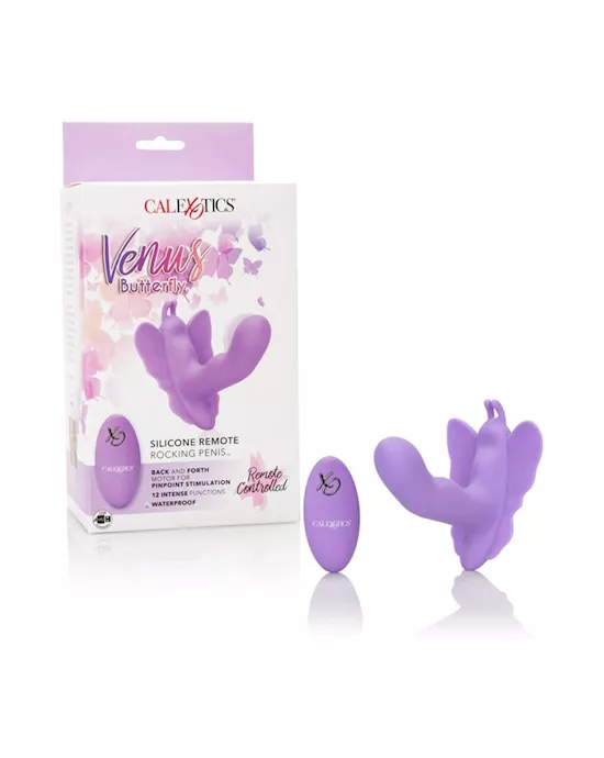Venus Butterfly Silicone Remote Rocking Penis