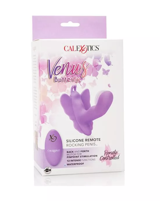 Venus Butterfly Silicone Remote Rocking Penis