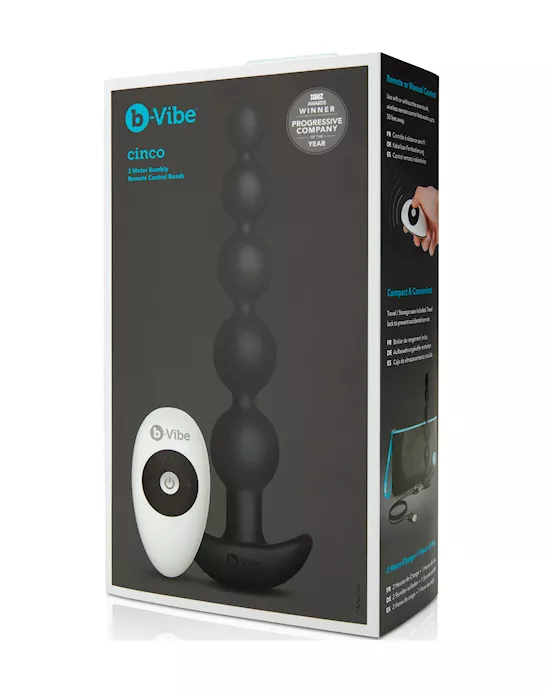 b-Vibe Cinco Rechargeable Remote Control Anal Beads