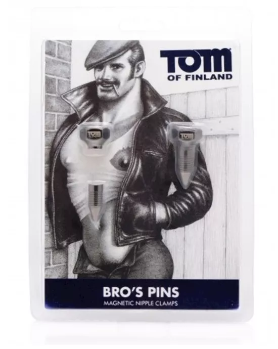 Tom of Finland Bro's Pins Magnetic Nipple Clamps