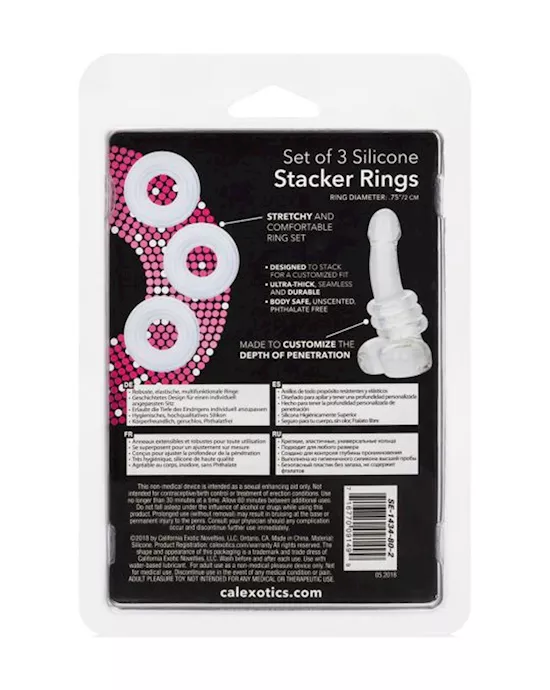 Set of 3 Silicone Stacker Rings