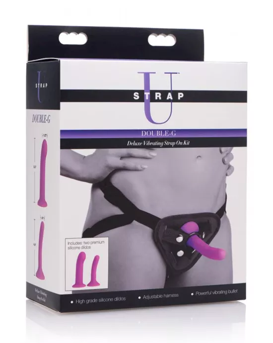 Double-G Deluxe Vibrating Strap On Kit